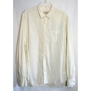 Officine Generale Beige Corduroy Long Sleeve Button Down Shirt Size XL EUC